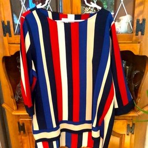 XL Est 1946 colorful striped top
